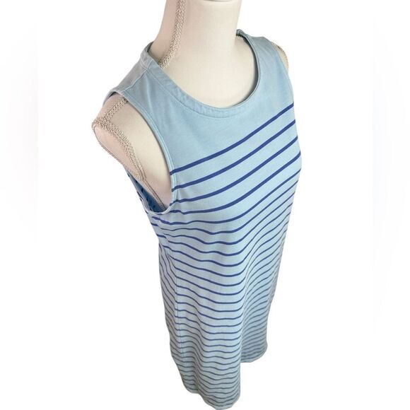 VINEYARD VINES Shift Overdyed Nantucket Size S Blue Striped Sleeveless Dress - Picture 6 of 9